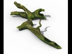 elven mountains - green algae - dead trees 03 3D Model