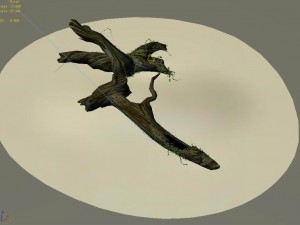 elven mountains - green algae - dead trees 03 3D Model