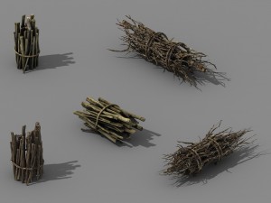 fairy mountains - wood - wood fire 01 Modelo 3D