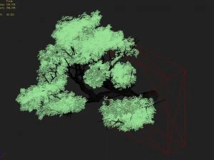 fairy mountains - cliff - tree 02 3D Model