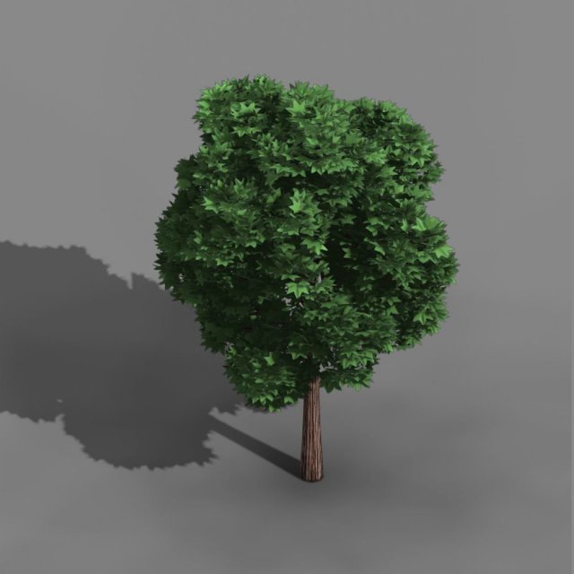 elven villa - broadleaf 03 3D Model .c4d .max .obj .3ds .fbx .stl .blend 