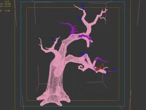 empty mulberry - dry tree 01 3D Model