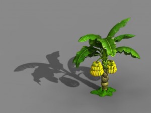 empty mulberry - banana tree 01 Modelo 3D