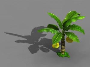 empty mulberry - banana tree 01 Modelo 3D