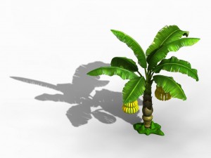 empty mulberry - banana tree 01 Modelo 3D
