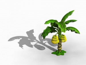 empty mulberry - banana tree 01 Modelo 3D