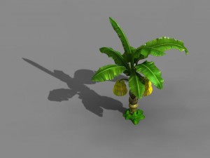 empty mulberry - banana tree 01 Modelo 3D