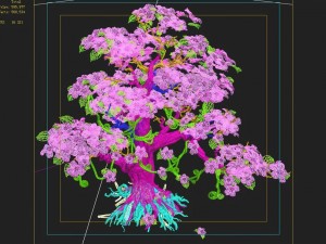 lanruo temple - plants - white tree 01 3D Model