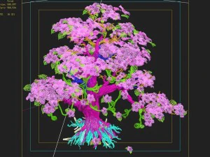 lanruo temple - plants - white tree 01 3D Model