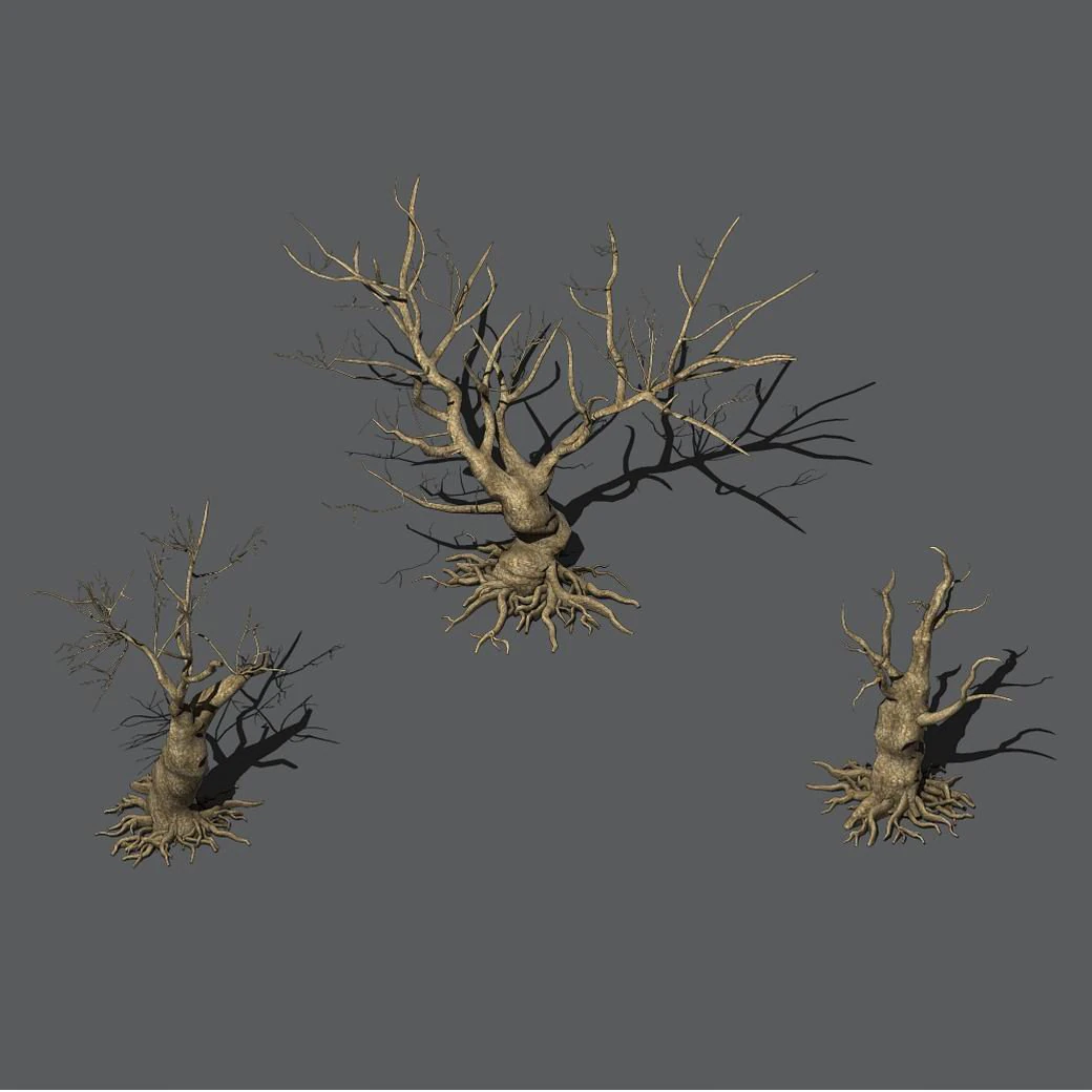 desert plants - dead trees 271 3D Model .c4d .max .obj .3ds .fbx .stl .blend 