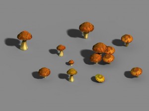 one hundred thousand mountains - mushrooms 01 3D 모델