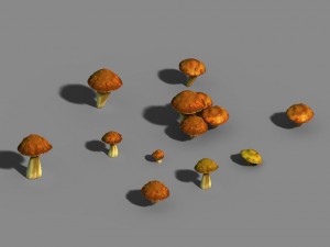 one hundred thousand mountains - mushrooms 01 3D 모델