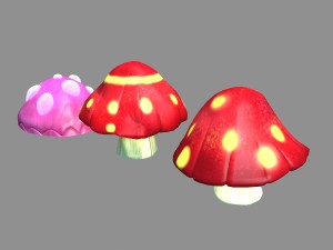 one hundred thousand mountains - mushrooms 01 3D Model