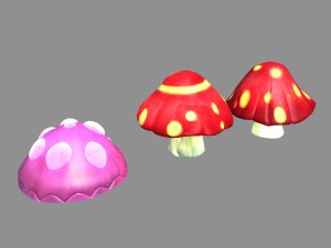 one hundred thousand mountains - mushrooms 01 3D Model