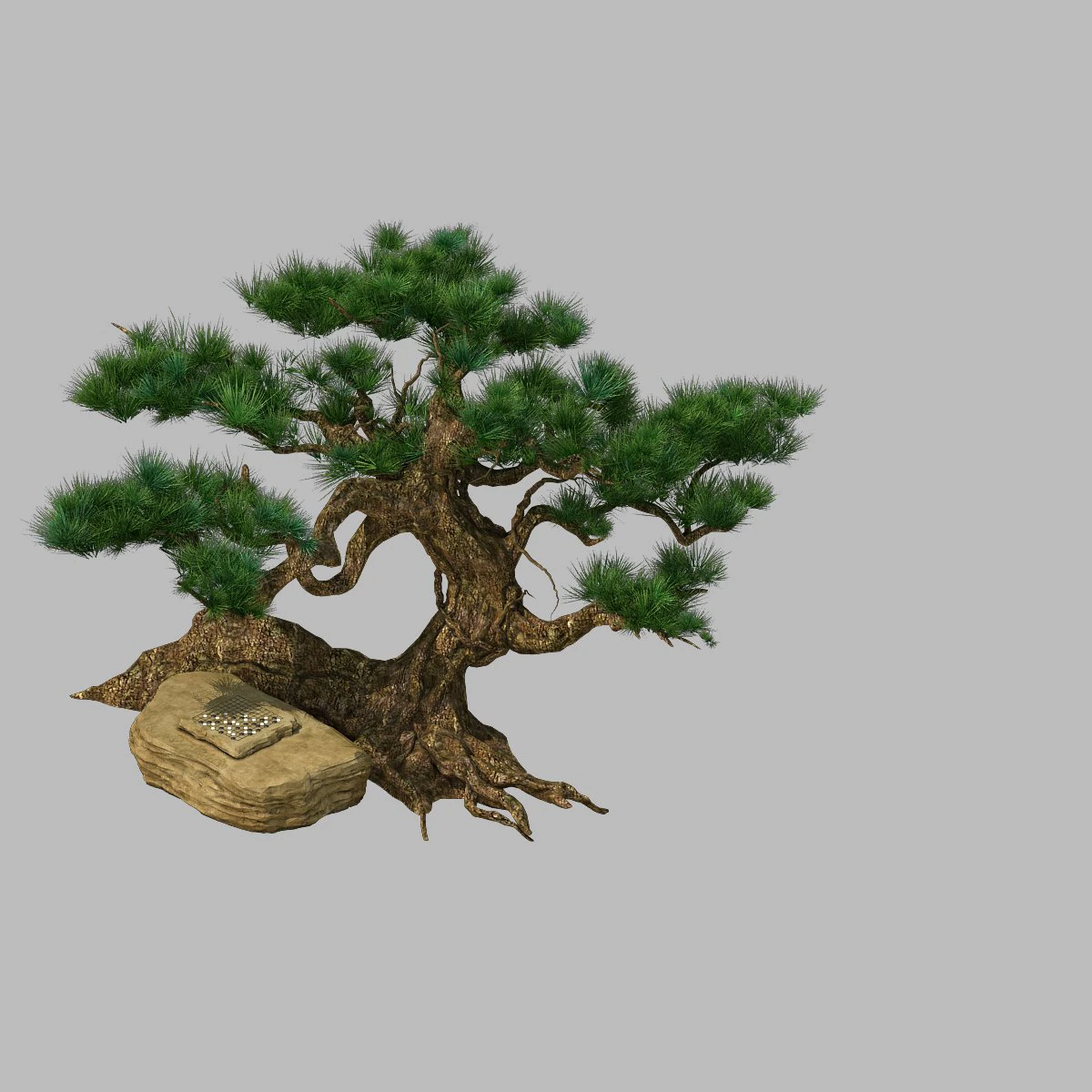 hundred thousand mountains - pine - checkerboard 3D Model .c4d .max .obj .3ds .fbx .stl .blend
