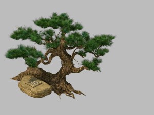 hundred thousand mountains - pine - checkerboard 3D Model