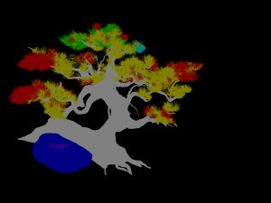 hundred thousand mountains - pine - checkerboard Modelo 3D