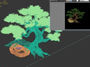 hundred thousand mountains - pine - checkerboard 3D Model