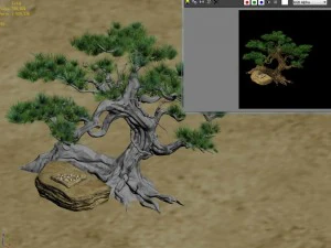 hundred thousand mountains - pine - checkerboard 3D Model