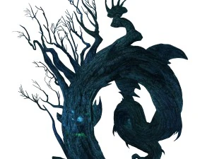 pantano de cristal - árbol extraño 01 Modelo 3D