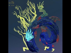 crystal marsh - strange tree 01 Model 3D