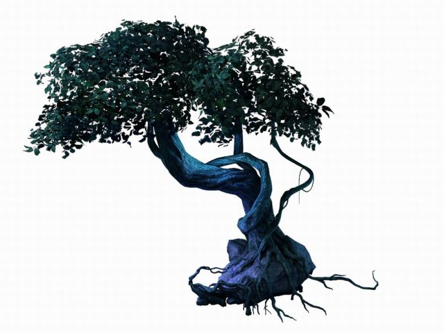 crystal swamp - weird tree 01 3D Model .c4d .max .obj .3ds .fbx .stl .blend
