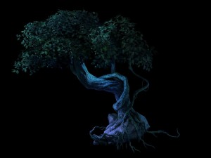crystal swamp - weird tree 01 3D Model