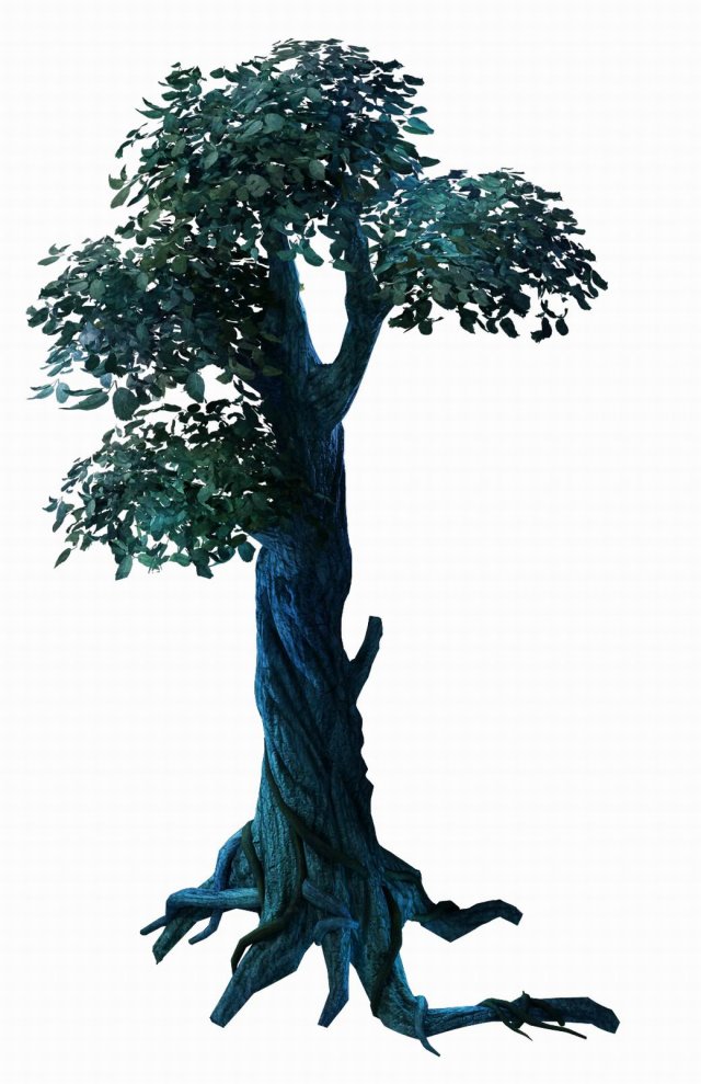 crystal swamp - weird tree 02 3D 모델 .c4d .max .obj .3ds .fbx .stl .blend 