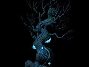 crystal swamp - weird tree 03 3D Model