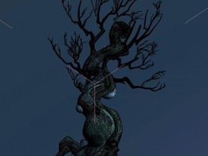 crystal swamp - weird tree 03 Modelo 3D