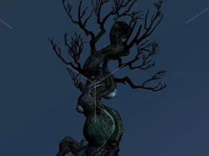 crystal swamp - weird tree 03 3D Model