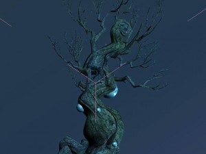 crystal swamp - weird tree 03 Modelo 3D