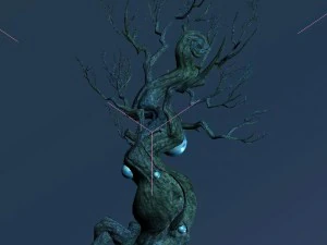 crystal swamp - weird tree 03 3D Model