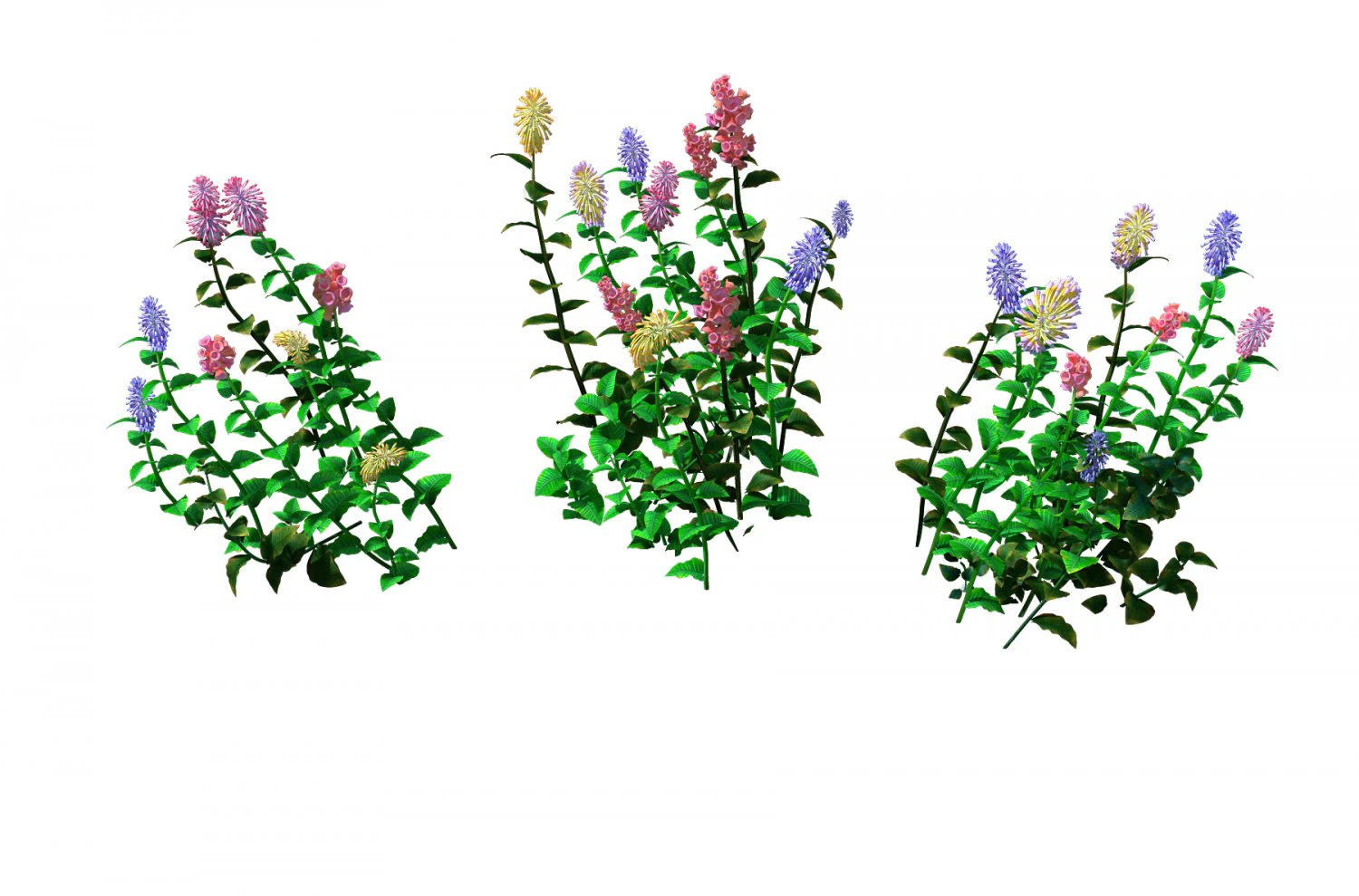 crystal marsh - shrubs 02 3D Model .c4d .max .obj .3ds .fbx .stl .blend