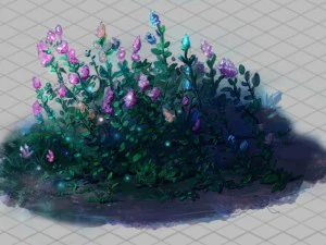crystal marsh - shrubs 02 3D Model