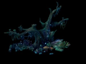 crystal marsh - river side trees 01 Model 3D