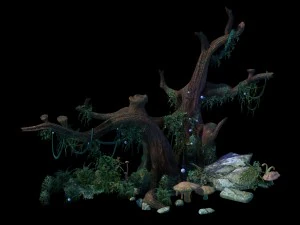 crystal marsh - river side trees 01 3D Model