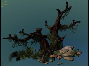 crystal marsh - river side trees 01 Model 3D