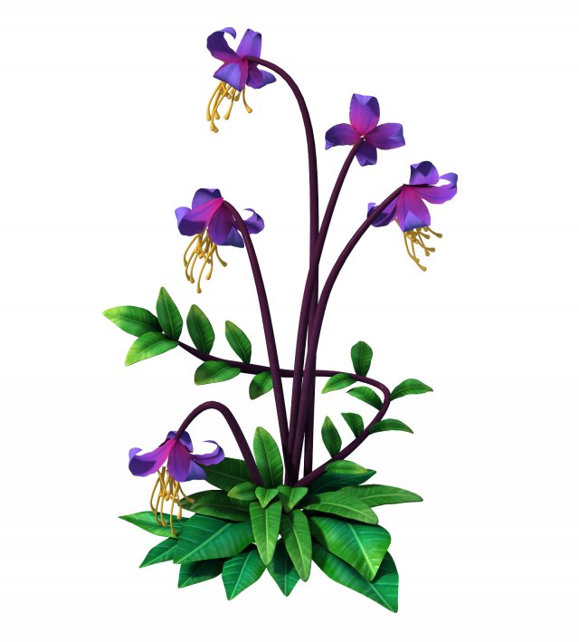 crystal marsh - flowers and combinations 01 3D Model .c4d .max .obj .3ds .fbx .stl .blend