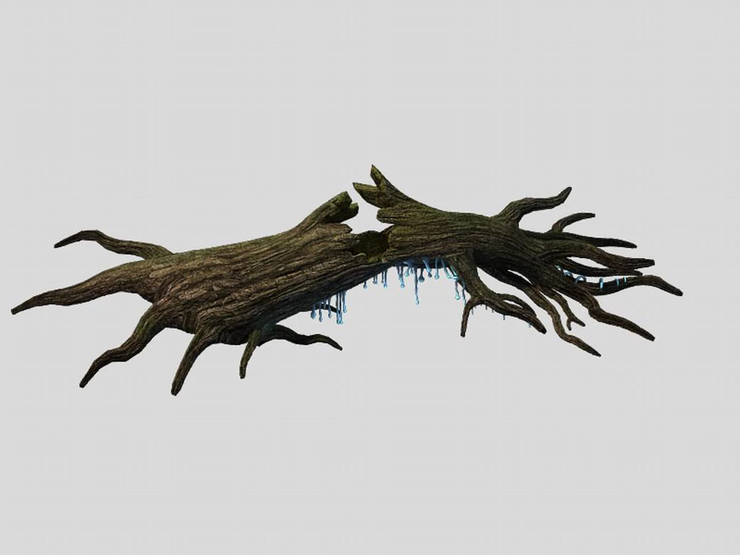 crystal swamp - broken - trunk 03 3D Model .c4d .max .obj .3ds .fbx .stl .blend 