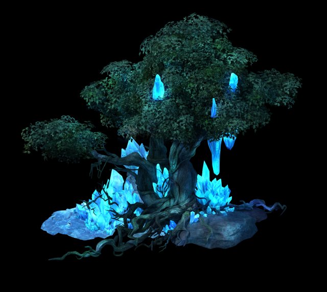 crystal marsh - trees 03 Model 3D .c4d .max .obj .3ds .fbx .stl .blend 