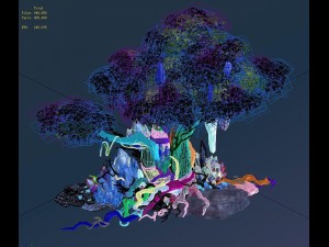 crystal marsh - trees 03 Model 3D