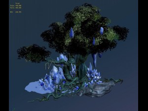 crystal marsh - trees 03 Model 3D