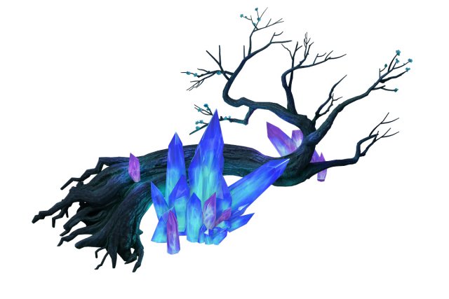 crystal marsh - luminous tree 01 3D-Modell .c4d .max .obj .3ds .fbx .stl .blend 