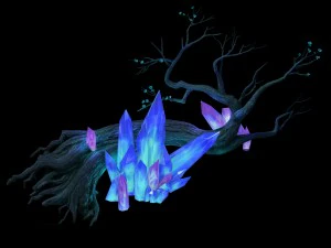 crystal marsh - luminous tree 01 3D Model