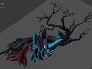 crystal marsh - luminous tree 01 3D Model