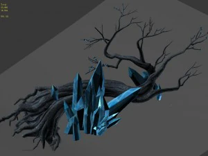 crystal marsh - luminous tree 01 3D Model