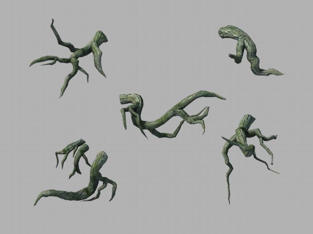 songshan - plant - tree roots 3D Модель .c4d .max .obj .3ds .fbx .stl .blend 