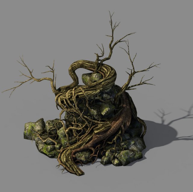 explore the mountains - ancient trees and rocks 01 Model 3D .c4d .max .obj .3ds .fbx .stl .blend 