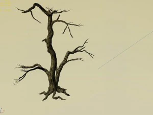 explore the mountains - dead wood 04 3D Model